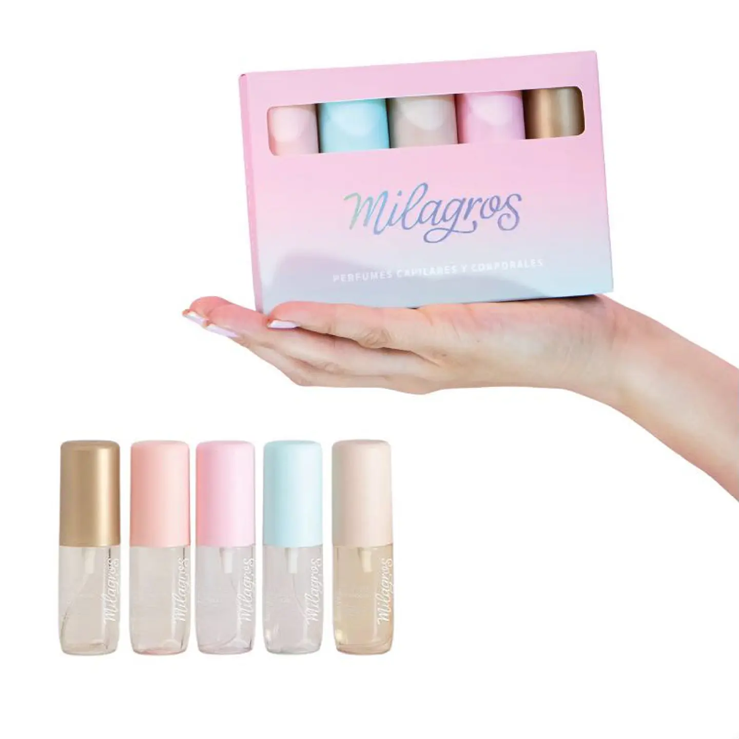 Cajita de perfumes mini milagros por 5 unidades. 2
