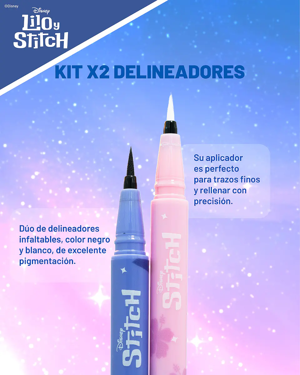Kit delineadores stitch x 2 2