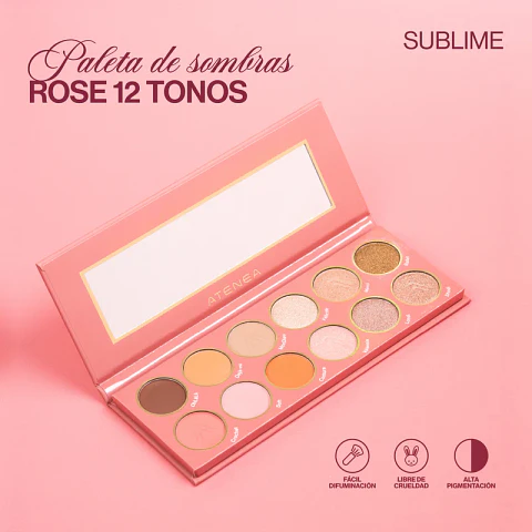 Paleta de Sombras Rose Sumblime - Atenea