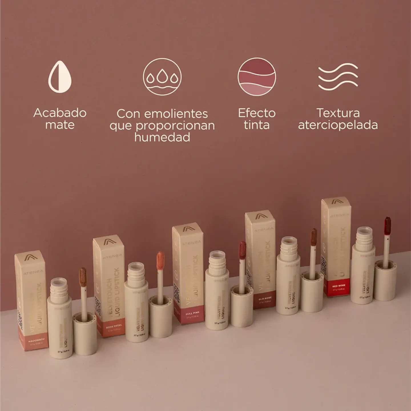 Labial Mate Líquido - Atenea 3