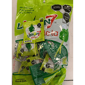 Limón7 paleta Salimon bolsa c/30 pzas