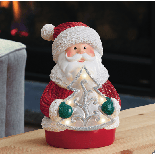 Figuras Festivas con Luces Led Santa, Reno y Muñeco de Nieve Temporizador 