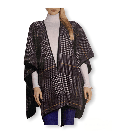 Chal Poncho Capa Reversible Weatherproof Súper Calientita