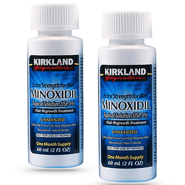 2 Frascos 60 ml 5% Minoxidil Solución Líquida
