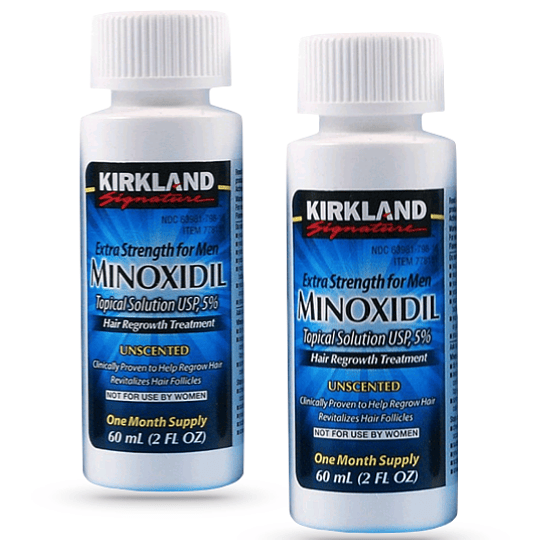 2 Frascos 60 ml 5% Minoxidil Solución Líquida