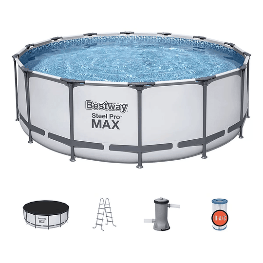 Alberca Bestway Steel Pro Max Redonda 396 cm x 122 cm capacidad 12690L