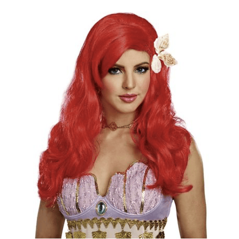 Peluca Sirena Cabello Largo con Conchas 