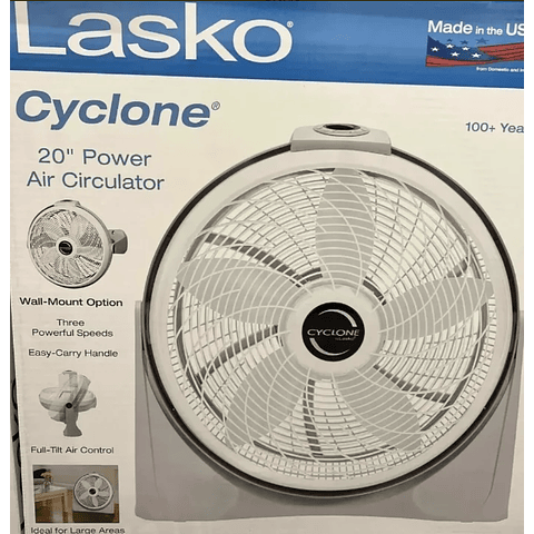 Abanico Ventilador Lasko Cyclone 20 PuLG. Piso Y Empotrable