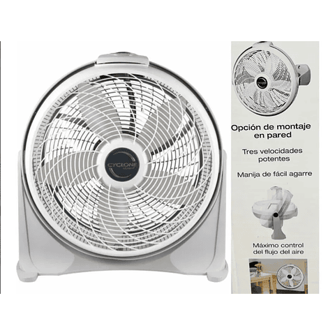 Abanico Ventilador Lasko Cyclone 20 PuLG. Piso Y Empotrable