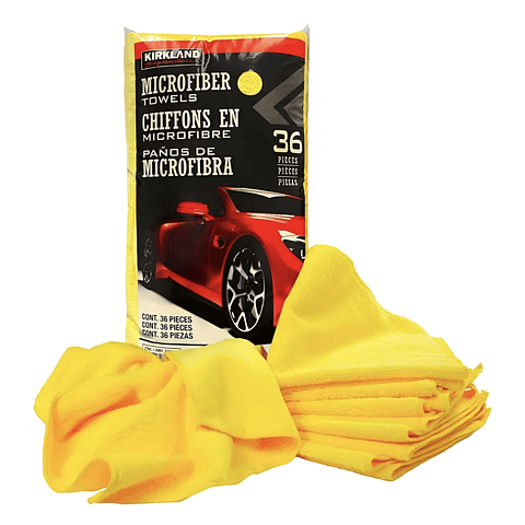 36 Piezas De Toallas, Paños De Microfibra Absorbentes 40.6cm Color Amarillo