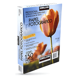 Papel Fotográfico Profesional Kirkland Con 150 Hojas Carta Blanco