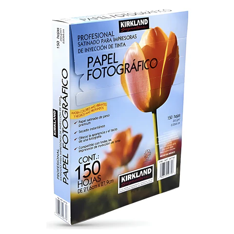 Papel Fotográfico Profesional Kirkland Con 150 Hojas Carta Blanco