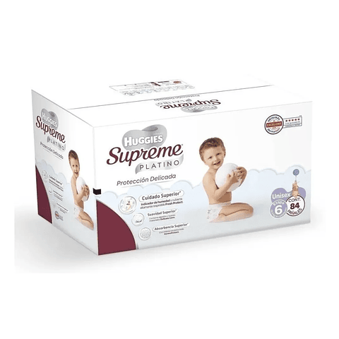 Pañales Huggies Supreme Etapa 6 84 Piezas