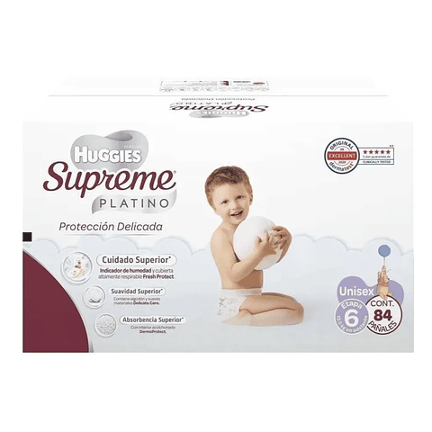 Pañales Huggies Supreme Etapa 6 84 Piezas