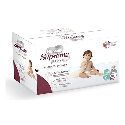 Pañales Huggies Supreme Etapa 4 84 Piezas