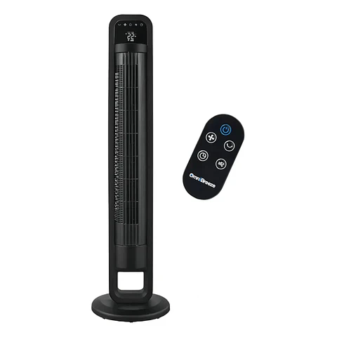 Ventilador De Torre Omnibreeze Silencioso 97cm Alto panel Touch con Control Remoto