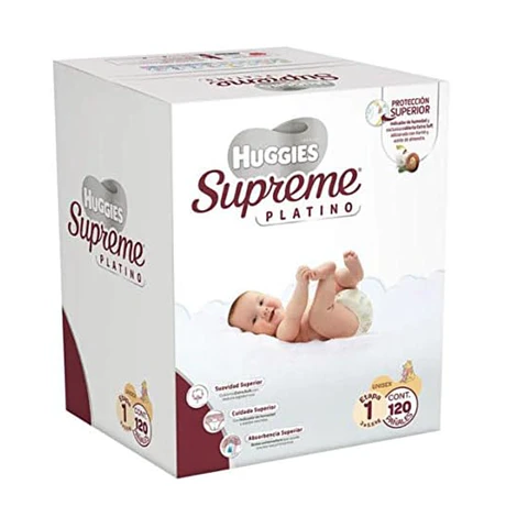 Pañales Huggies Supreme Platino Etapa 1 120 Piezas
