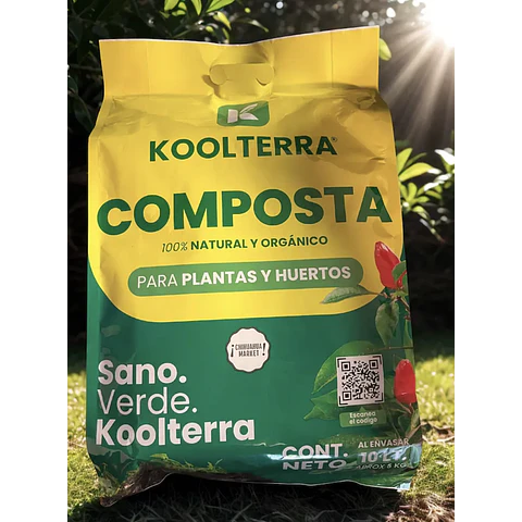 Fertilizante Orgánico Composta Koolterra Mejorador de Suelos y Plantas 
