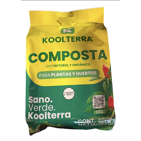 Fertilizante Orgánico Composta Koolterra Mejorador de Suelos y Plantas 