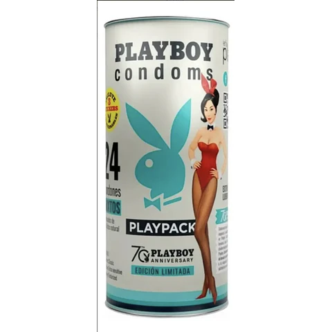 24 Pack Condones Playboy Playpack Ed. Limit Extralubricantes