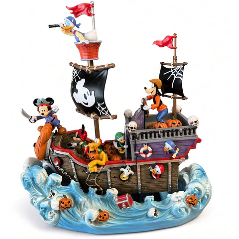 Barco Pirata de Halloween de Disney - Figura Coleccionable