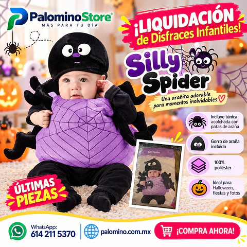 Disfraz Silly Spider Arañita hasta 24 meses