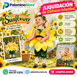 Disfraz Girasol "Sunflower" para Niña – Talla 15 a 24 Meses