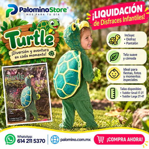 Disfraz Tortuga Toddler 1T-2T ÚLTIMA PIEZA