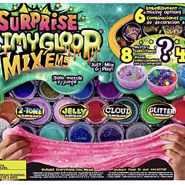 Slime con detallles Sorpresa Surprise Slimygloop Mixems 20 piezas