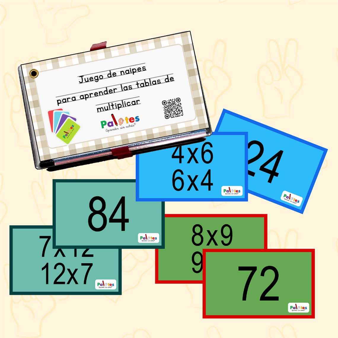 JUEGO DE NAIPES TABLAS DE MULTIPLICAR 1