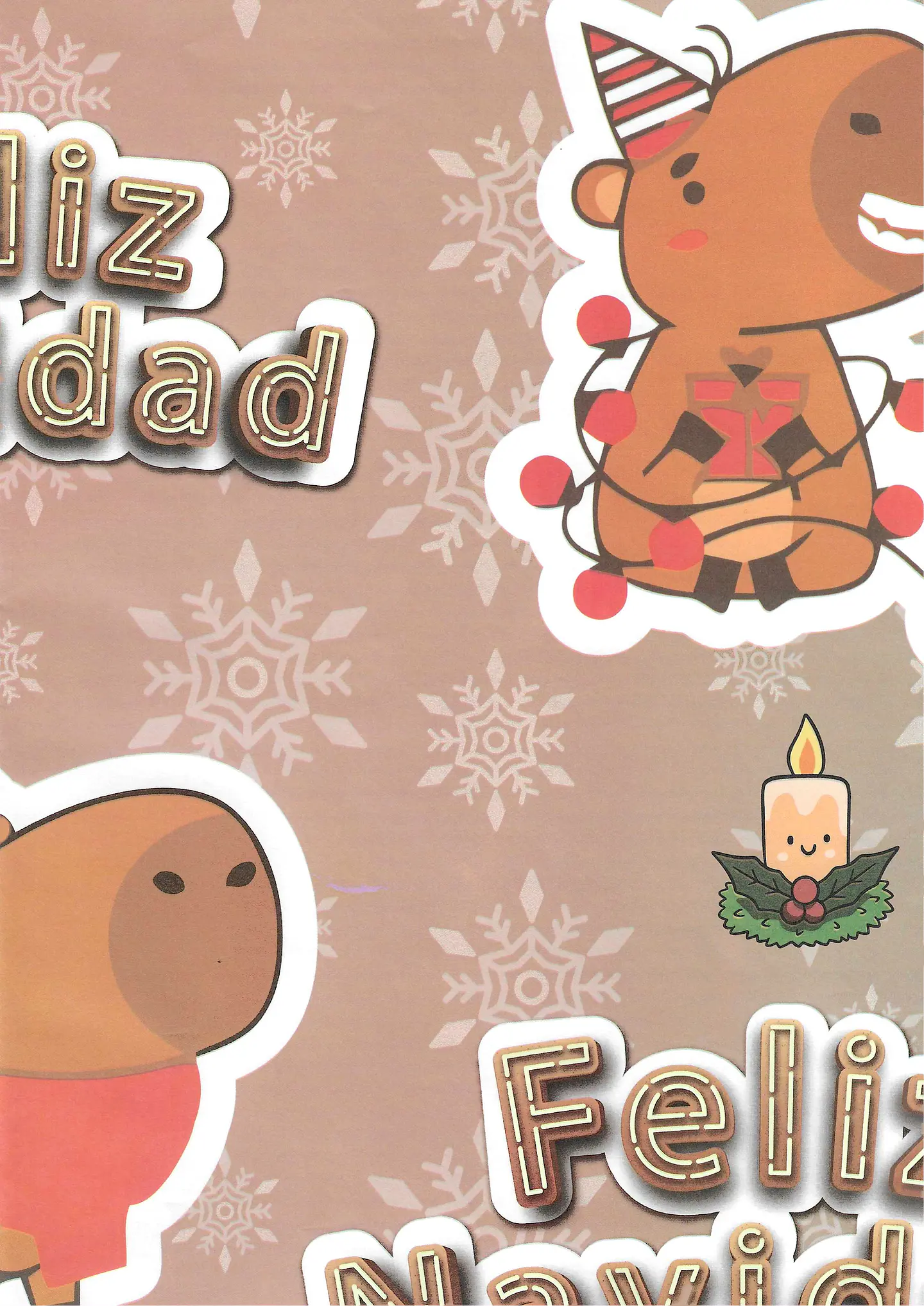 Papel de regalo navideño CAPIBARA 1