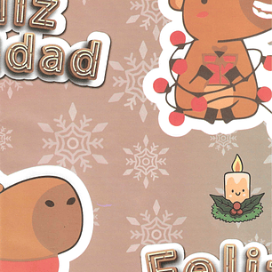 Papel de regalo navideño CAPIBARA