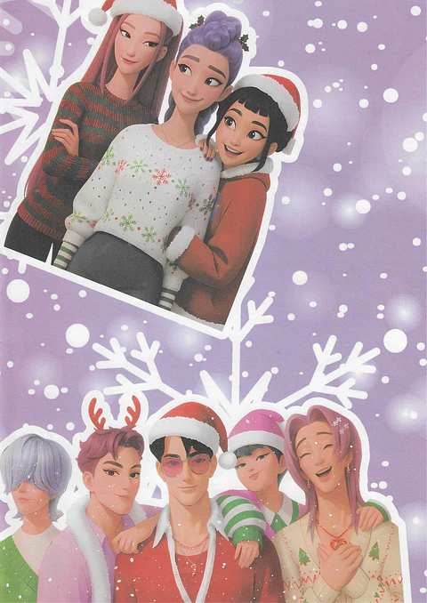 Papel de regalo navideño KPOP DEMON HUNTERS. 