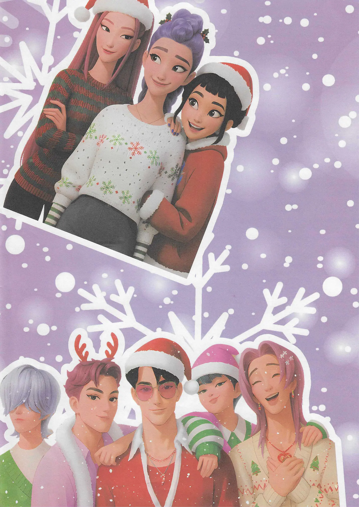 Papel de regalo navideño KPOP DEMON HUNTERS.  1