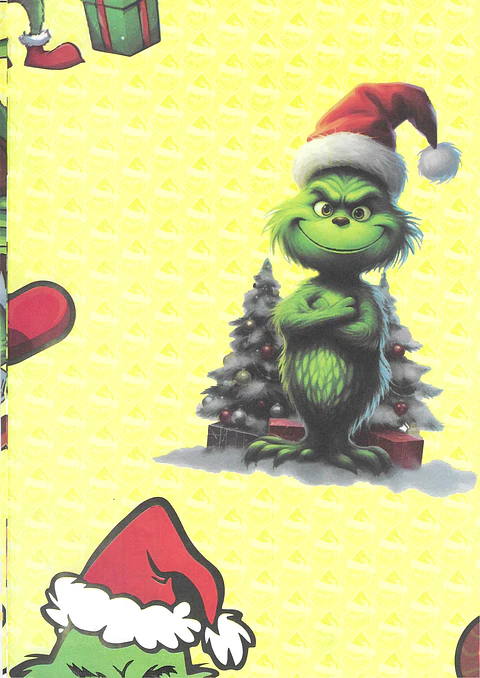 Papel de regalo navideño EL GRINCH
