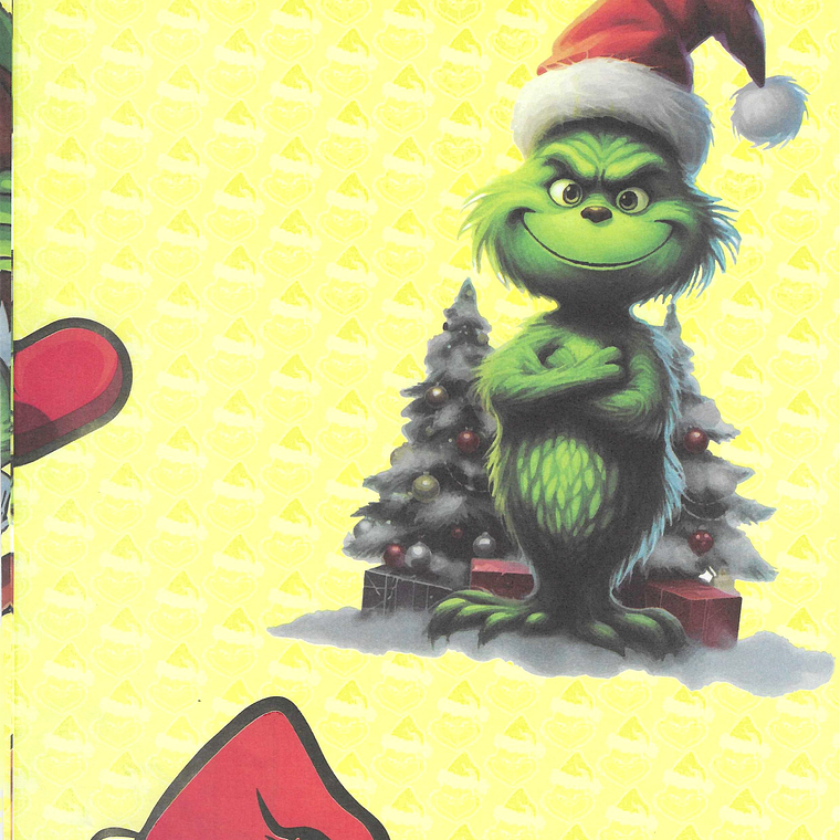 Papel de regalo navideño EL GRINCH 1