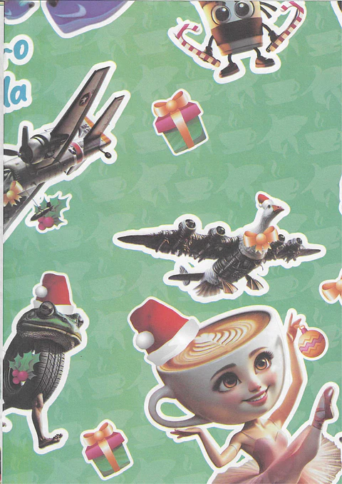 Papel de regalo navideño BRAINROT