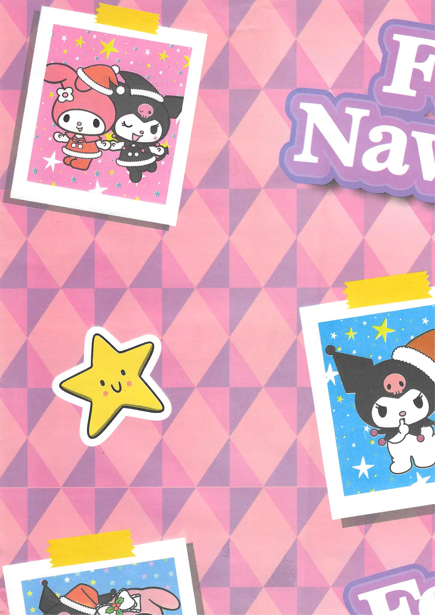 Papel de regalo navideño PERSONAJES SANRIO 1