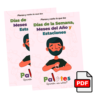 Pienso y seño lo que leo. Días, meses y estaciones del año. PDF