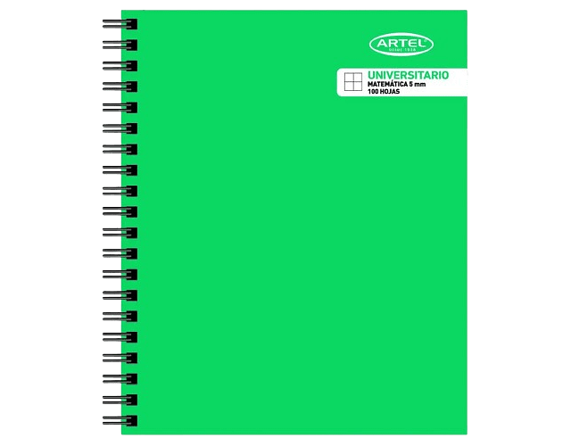 Cuaderno universitario 5mm (cuadro chico) - Verde