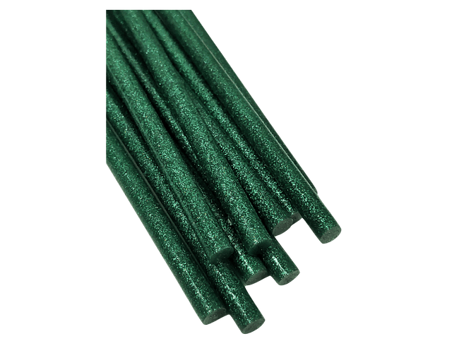 Silicona con glitter 7mm (25 cms.)- VERDE