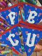 Banderín U de Chile FELIZ CUMPLEAÑOS - Miniatura 1