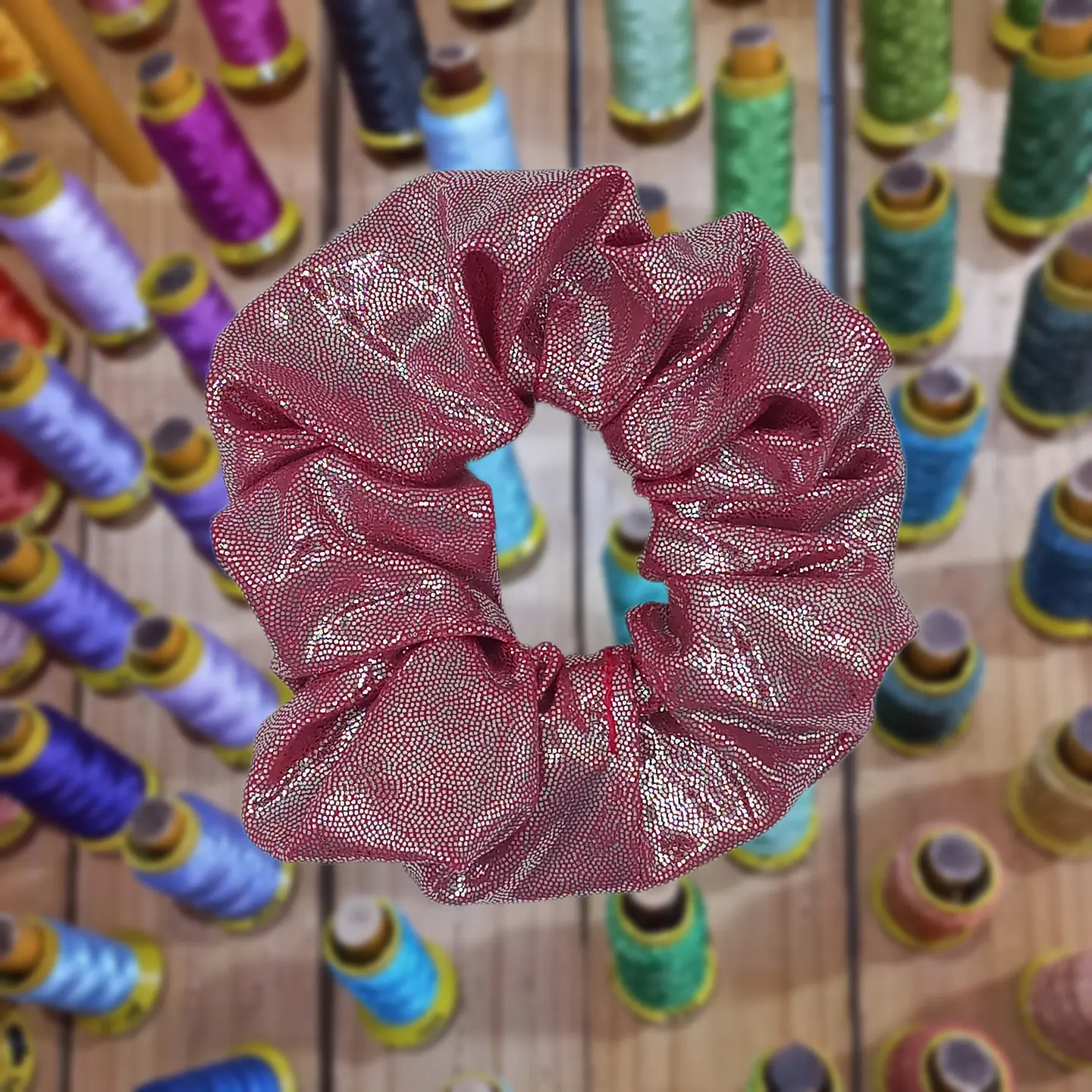 Scrunchies Rosado brillos 1