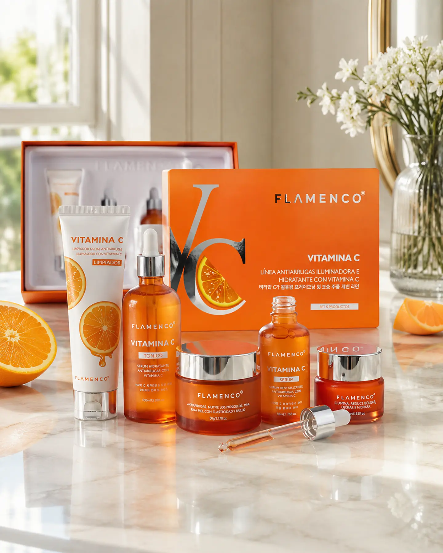 Set Rutina Skincare Facial Vitamina C Flamenco – 5 Productos 3