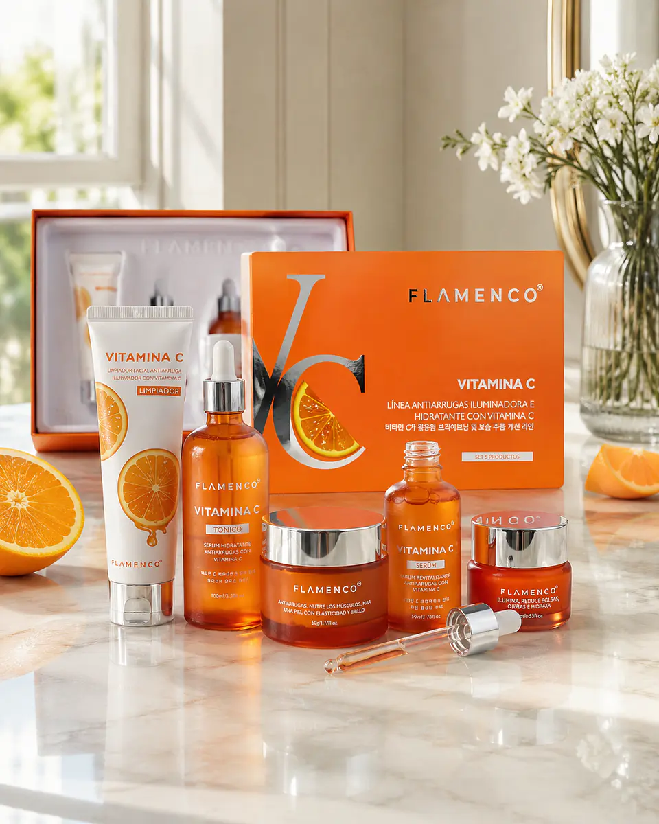 Set Rutina Skincare Facial Vitamina C Flamenco – 5 Productos 3