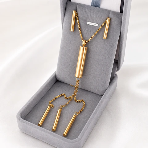 Set Collar + Aros Dorados