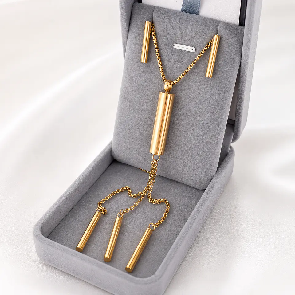 Set Collar + Aros Dorados 2
