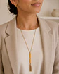Set Collar + Aros Geométrico Dorado - Miniatura 4