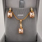 Set Collar + Aros Cristal Champagne - Miniatura 3