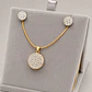 Set Collar + Aros Círculo Brillante - Miniatura 2